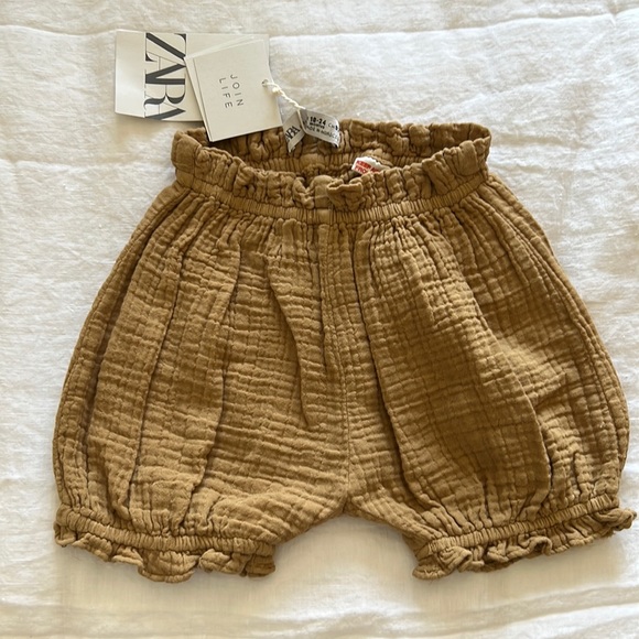 Zara Bottoms Zara Baby Garment Dyed Pull On Bloomer Shorts Poshmark